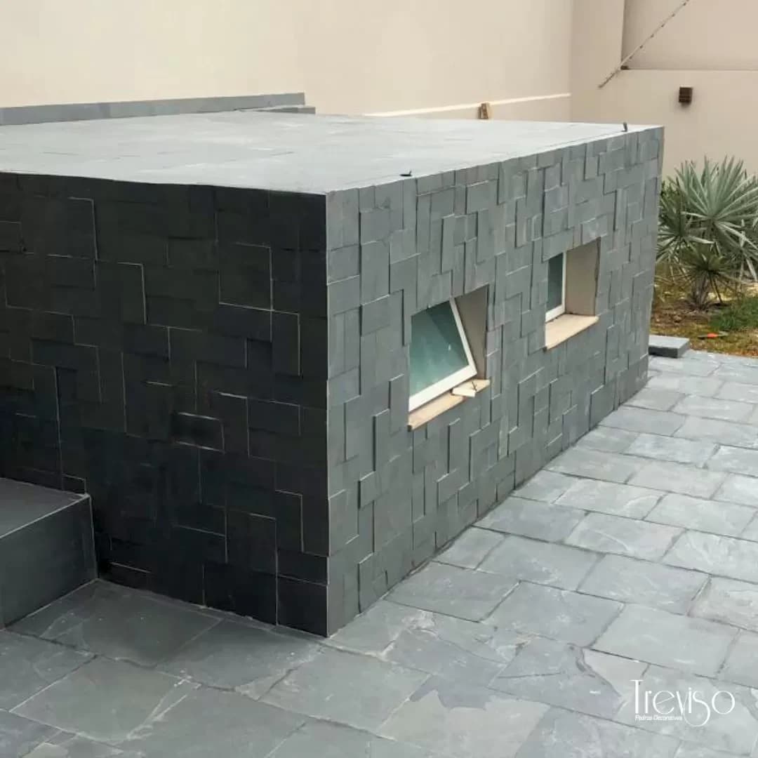 Pedra Ardósia Mineira Cinza Hover