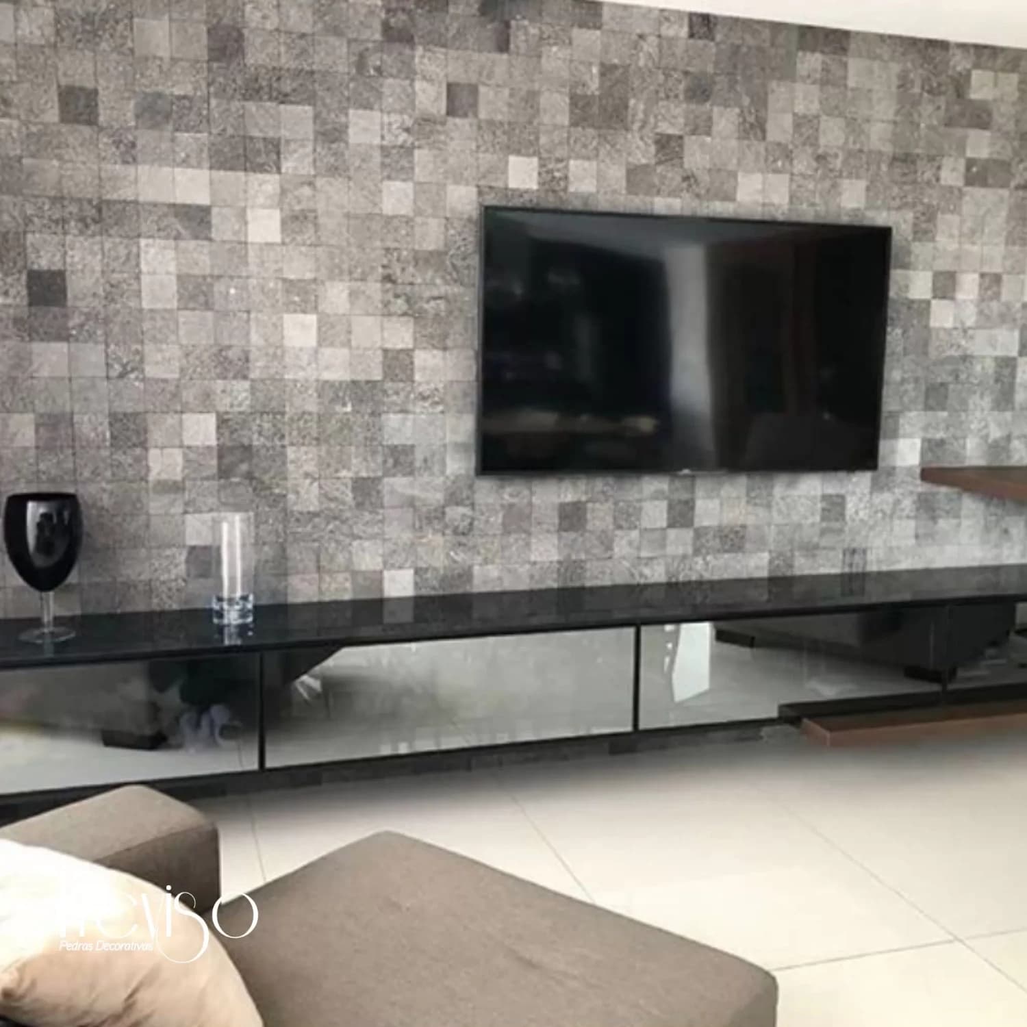 Pedra Hitam Lisa 10x10 Hover