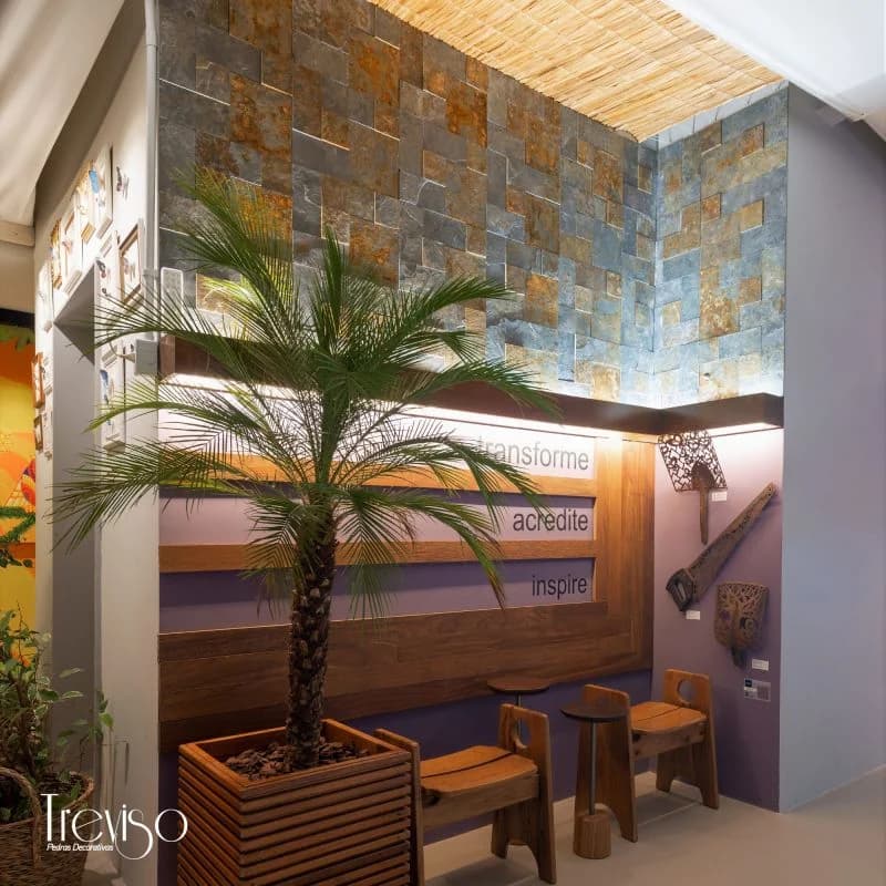 Composição Pedra Ardósia Mineira Ferrugem